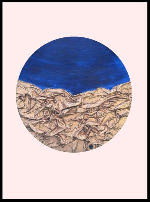 Golden Terrain Under Midnight Sky